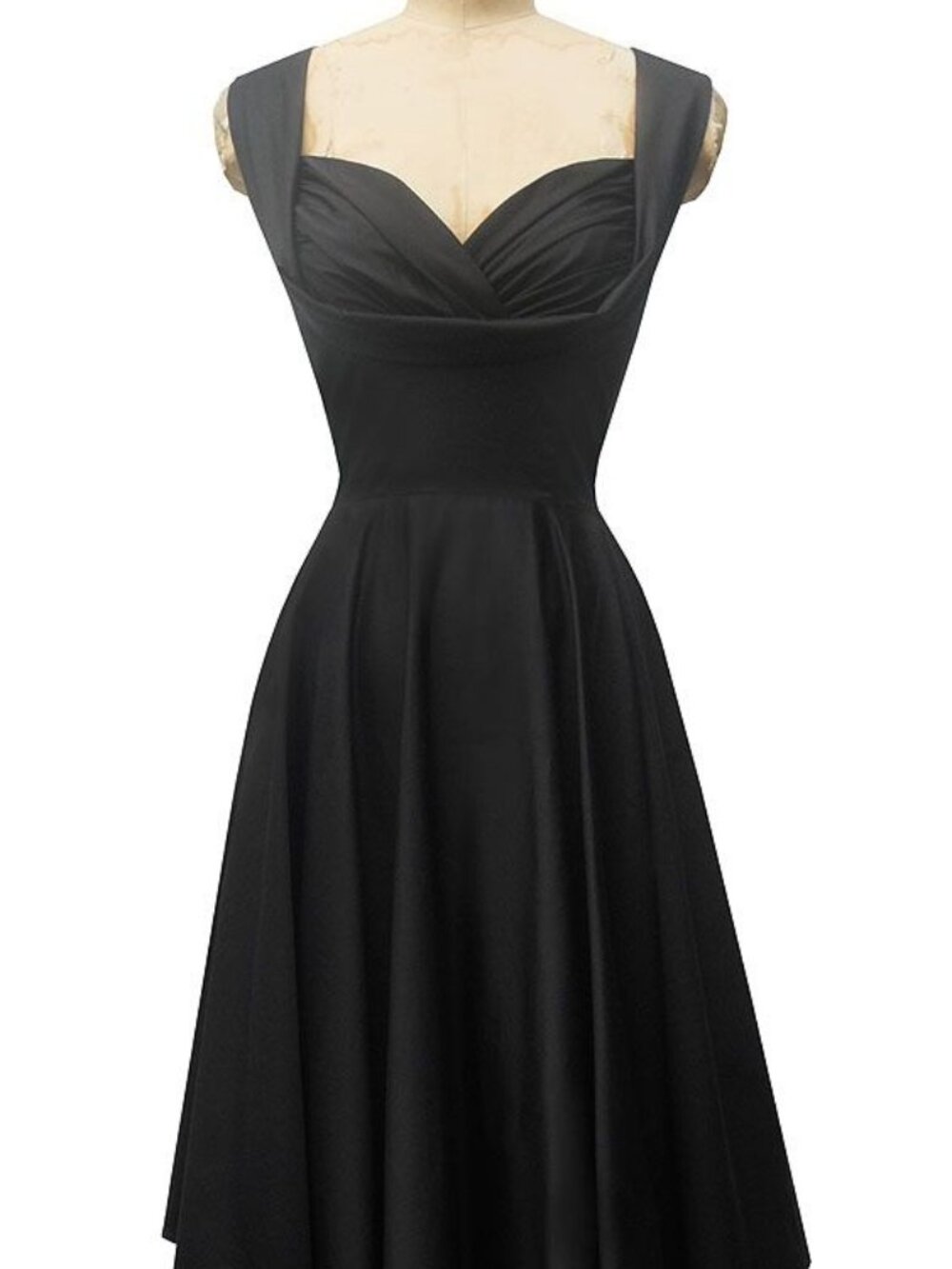 Pakula Classic Black Fit & Flare Women's Pin Up Dress Size M